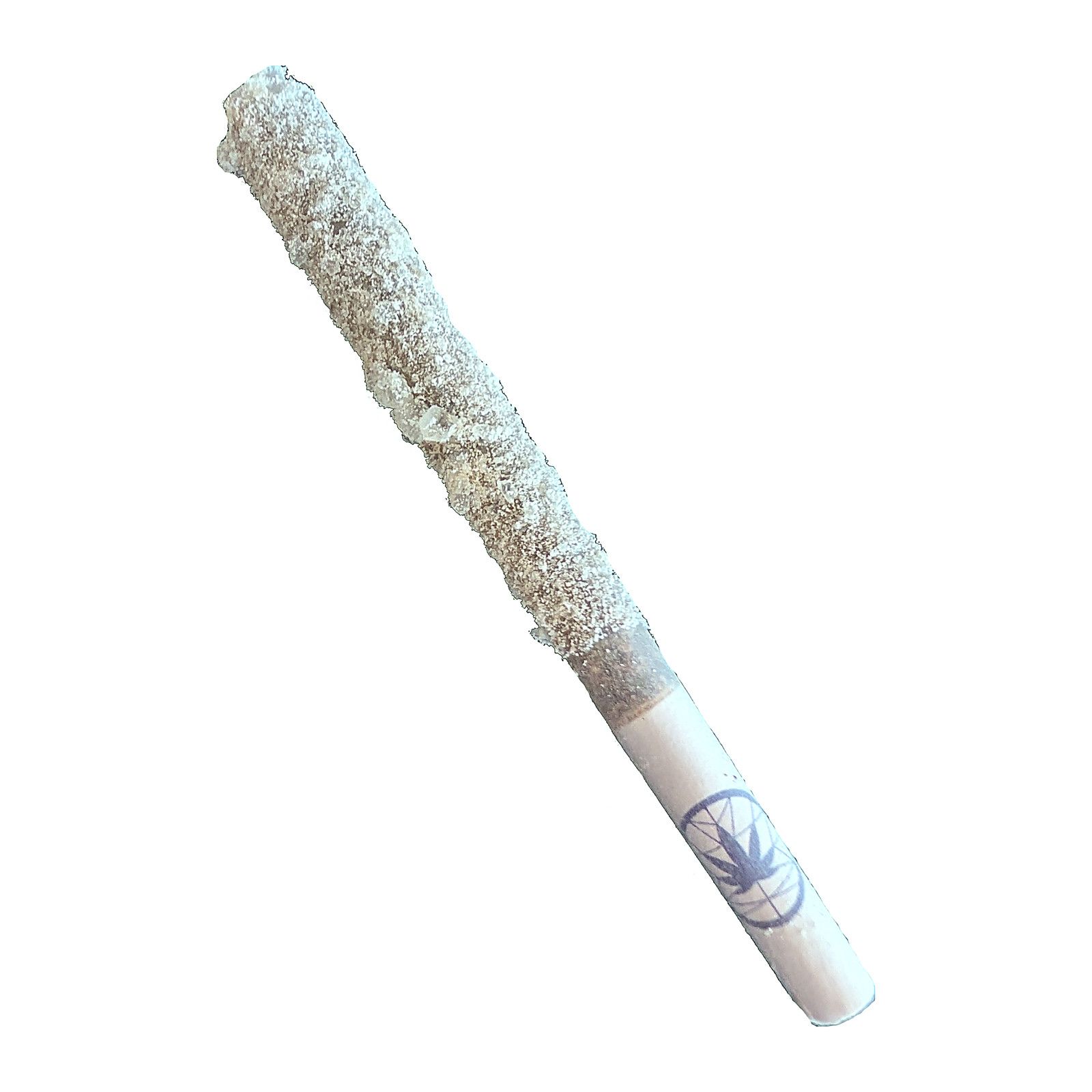 A single Supernova pre-roll crusted in diamonds and isolate, its filter stamped with the Native Flower mark, on a white background.