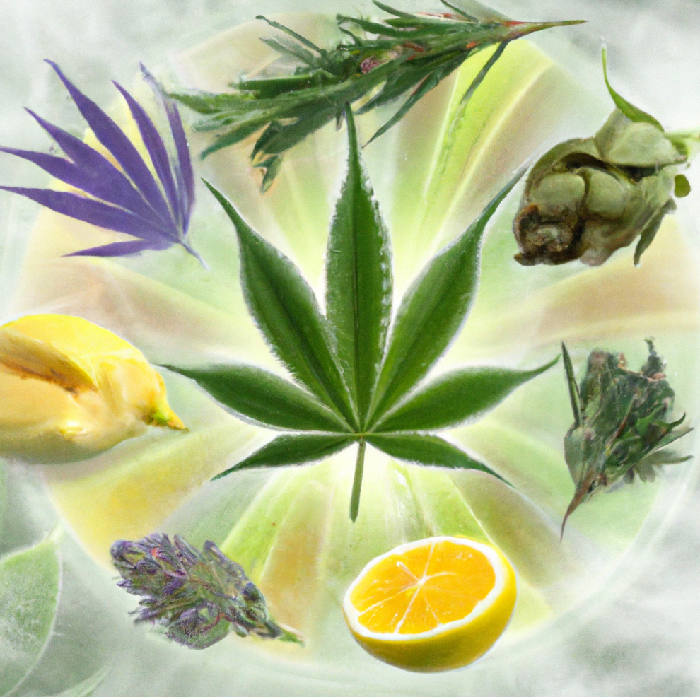 Image of terpenes in cannabis.